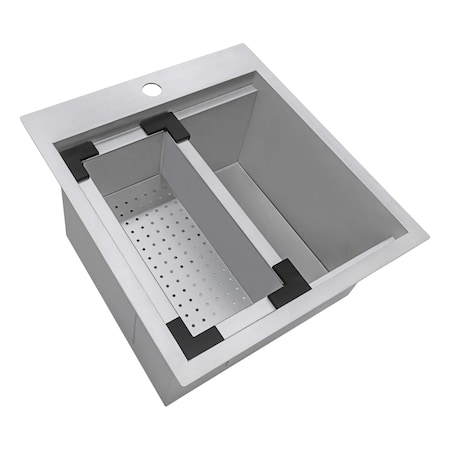 Ruvati 20" W x 18" L x Stainless Steel RVH8218